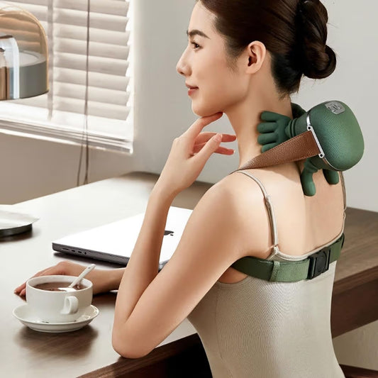 Neck & Shoulder Massager | Rechargeable Deep Tissue Massage Machine with Heat & Vibration