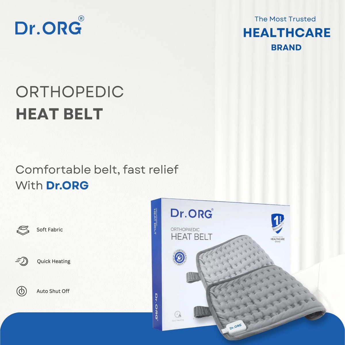 Dr. ORG Orthopaedic Heat Belt – Fast Heating & Comfortable Pain Relief