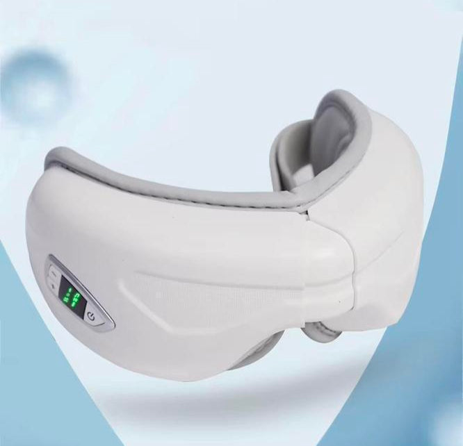 Eye Massager - 1 Year Warranty - Heat Compression - Air Pressure - Vibration Massage - Bluetooth Speakers - Rechargeable - Eye Relaxation - Improve Sleep - Foldable & Portable