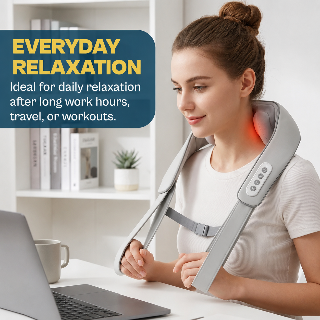 Neck and Back Massager for Cervical Pain Relief with Heating, Body Massagers for Aches and Relief, Electric 5D Cervical Massage Machine for Deep Tissue Neck, Back, Shoulder, Legs and waist