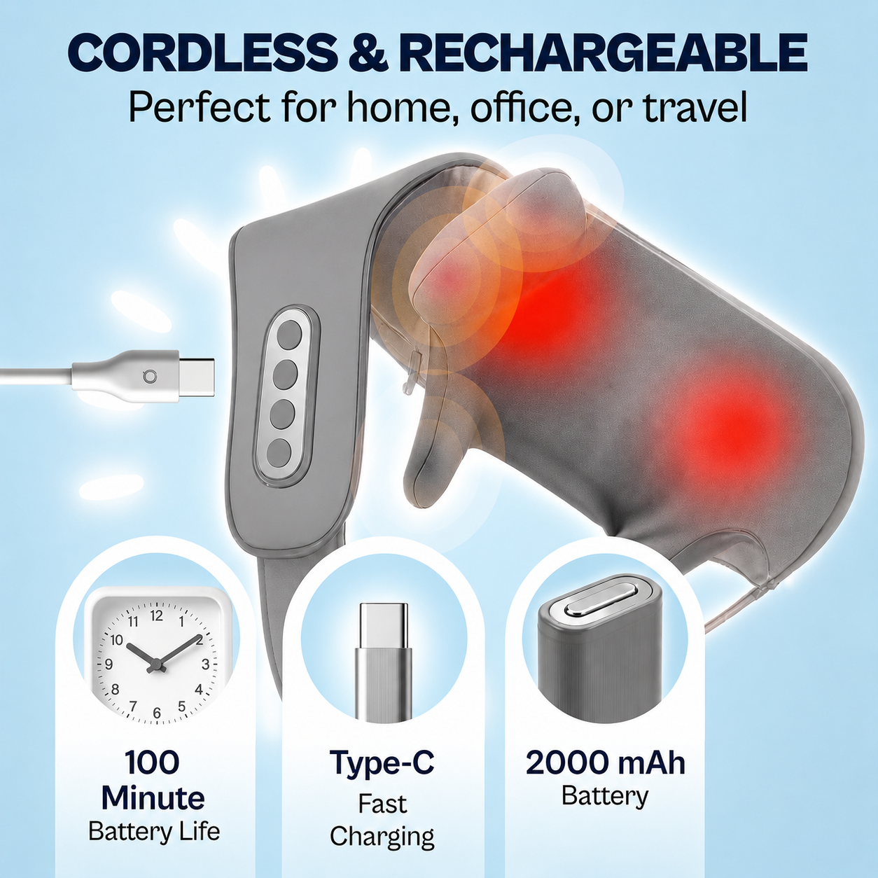Neck and Back Massager for Cervical Pain Relief with Heating, Body Massagers for Aches and Relief, Electric 5D Cervical Massage Machine for Deep Tissue Neck, Back, Shoulder, Legs and waist